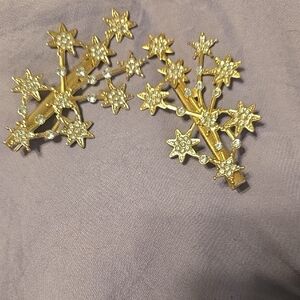 Dazzling Gold Star Hair Clips